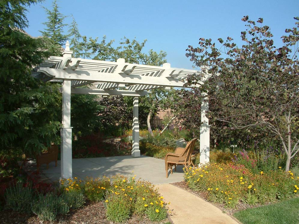 White Trellis and Patio Space